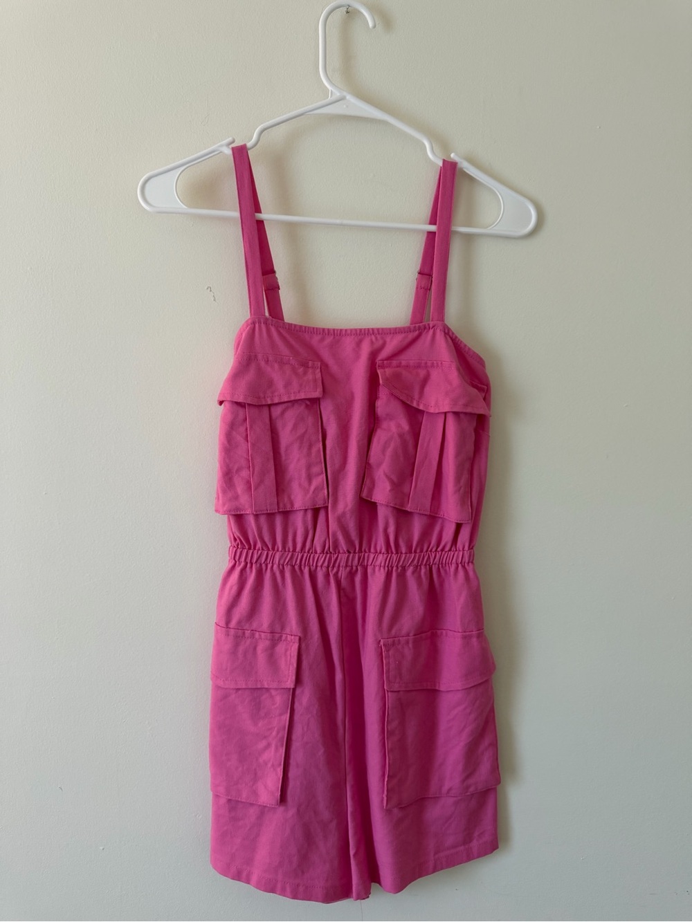 Apricot Lane Hot Pink Cargo Pocket Romper